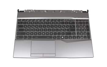 NSK-FCBBN 0E teclado incl. topcase original Darfon IT (italiano) negro/canaso con retroiluminacion