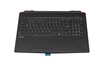 NSK-FCBBN 2G teclado incl. topcase original Darfon DE (alemán) negro/negro/rosé con retroiluminacion
