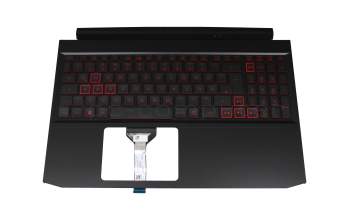NSK-RAQHBC 0AG teclado incl. topcase original Acer DE (alemán) negro/rojo/negro con retroiluminacion