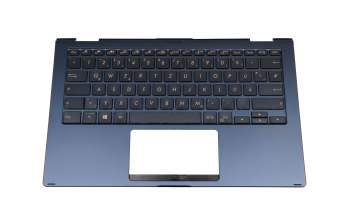 NSK-WS0BU 0G teclado incl. topcase original Darfon DE (alemán) negro/azul con retroiluminacion