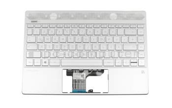NSK-XBABQ teclado incl. topcase original Darfon DE (alemán) plateado/plateado con retroiluminacion