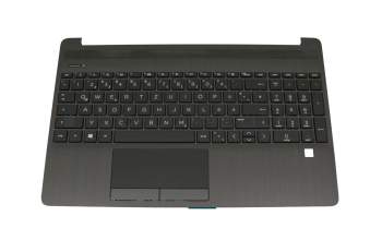 NSK-XR0SC teclado incl. topcase original HP DE (alemán) negro/negro (Fingerprint)