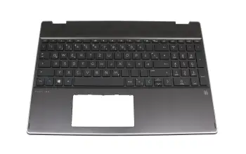 NSK-XR0SW teclado incl. topcase original HP DE (alemán) negro/negro