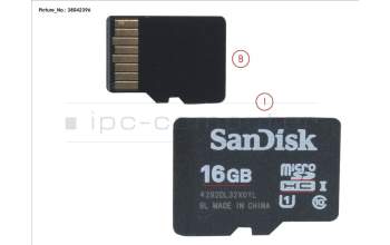 Fujitsu 16GB MICRO SDHC CARD para Fujitsu Primergy BX2580 M2