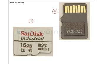 Fujitsu 16GB MICRO SDHC CA para Fujitsu Primergy BX2560 M2