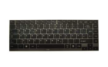 P000554460 teclado original Toshiba DE (alemán) negro/canosa con retroiluminacion