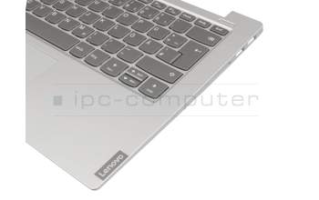 PC4CB-GE teclado incl. topcase original Lenovo DE (alemán) gris/plateado con retroiluminacion