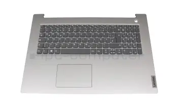 PC5C-GE teclado incl. topcase original Lenovo DE (alemán) gris/plateado (Fingerprint)