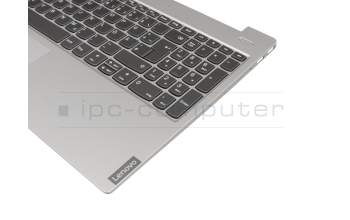 PC5CB-GE teclado incl. topcase original Lenovo DE (alemán) gris oscuro/canaso con retroiluminacion