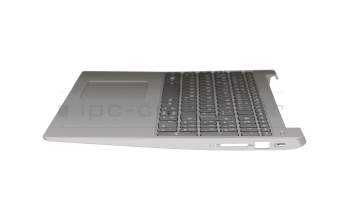 PC5CB-GE teclado incl. topcase original Lenovo DE (alemán) gris/plateado con retroiluminacion