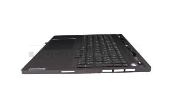 PH5CLXB-GE teclado incl. topcase original Lenovo DE (alemán) gris/canaso con retroiluminacion