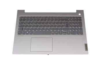 PK09000QQ20 teclado incl. topcase original Lenovo DE (alemán) gris/canaso con retroiluminacion