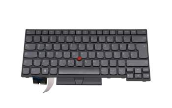 PK131J51F11 teclado original LCFC DE (alemán) gris oscuro/gris marengo con retroiluminacion y mouse-stick