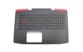 PK131TY1B10 teclado incl. topcase original Acer DE (alemán) negro/negro con retroiluminacion