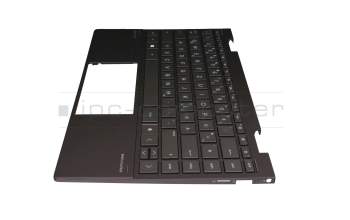 PK132V61C11 teclado incl. topcase original HP DE (alemán) negro/negro con retroiluminacion