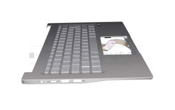 PK132WG1C13 teclado incl. topcase original Acer DE (alemán) plateado/plateado con retroiluminacion