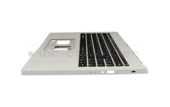 PK133RJ1A13 teclado incl. topcase original Acer DE (alemán) negro/canaso con retroiluminacion