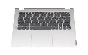 PK37B0 teclado incl. topcase original Lenovo DE (alemán) gris/plateado (sin retroiluminación)