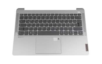 PK37B012R00 teclado incl. topcase original Lenovo DE (alemán) gris/plateado con retroiluminacion