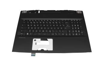 PN065187 teclado incl. topcase original MSI DE (alemán) negro/negro