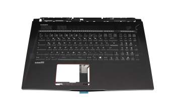 PN129744 teclado incl. topcase original MSI DE (alemán) negro/negro con retroiluminacion
