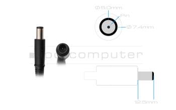 PPP016L cargador original HP 120 vatios delgado