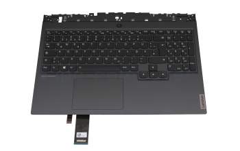 PR5CYRGBG-GR teclado incl. topcase original Lenovo DE (alemán) negro/canaso con retroiluminacion