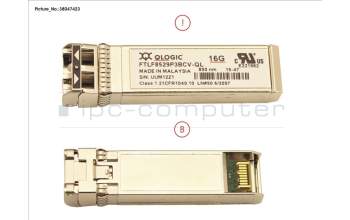 Fujitsu 16GB SFP+ TRANSCEI/QLO:SFP_16GB_QLE26XX para Fujitsu Primergy RX4770 M3