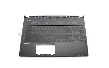 S1N3EDE204SA0 teclado incl. topcase original MSI DE (alemán) negro/negro con retroiluminacion Multicolor