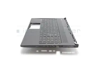 S1N3EDE204SA0 teclado incl. topcase original MSI DE (alemán) negro/negro con retroiluminacion Multicolor