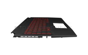 S1N3EDE233SA teclado incl. topcase original MSI DE (alemán) negro/rojo/negro con retroiluminacion