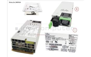 Fujitsu MODULAR PSU DC 380V 1300W PLATINUM HP para Fujitsu Primergy RX2540 M4