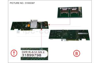 Fujitsu RAID CTRL SAS 6G Int D2616 512MB Rev2 para Fujitsu Primergy RX300 S8