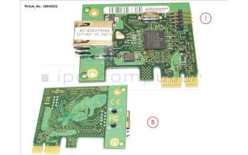 Fujitsu DASH LAN CARD, GE PCIE X1, DS para Fujitsu Celsius J550/2