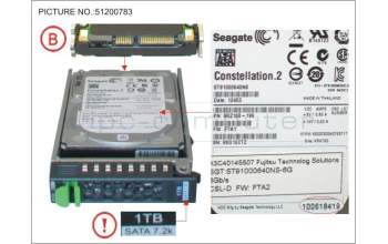 Fujitsu HD SATA 6G 1TB 7.2K HOT PLUG 2.5\' BC para Fujitsu Primergy RX300 S8