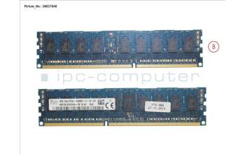 Fujitsu 4 GB DDR3 RG LV 1600 MHZ PC3-12800 1R para Fujitsu Primergy RX300 S8