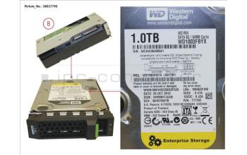 Fujitsu HD SATA 6G 1TB 7.2K HOT PL 3.5\'\' BC para Fujitsu Primergy RX1330 M2