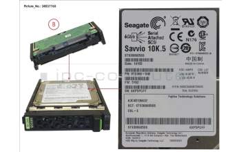 Fujitsu HD SAS 6G 300GB 10K HOT PL 2.5\' EP para Fujitsu Primergy BX2560 M2