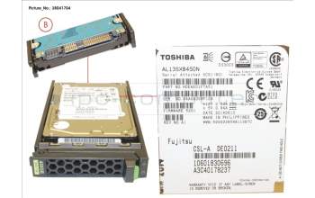 Fujitsu HD SAS 6G 450GB 15K HOT PL 2.5\' EP para Fujitsu Primergy BX2560 M2