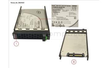 Fujitsu SSD SATA 6G 200GB HOT PL 2.5\' EP ME para Fujitsu Primergy RX2530 M1