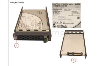 Fujitsu SSD SATA 6G 400GB HOT PL 2.5\' EP ME para Fujitsu Primergy RX2540 M1