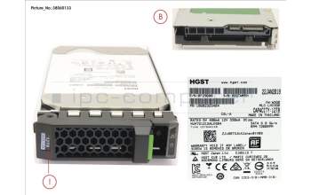Fujitsu HD SATA 6G 12TB 7.2K 512E HOT PL 3.5\' BC para Fujitsu Primergy RX2540 M4