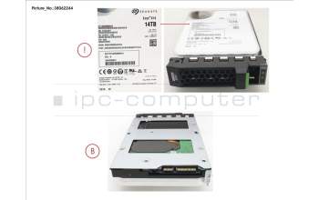 Fujitsu HD SATA 6G 14TB 7.2K 512E HOT PL 3.5\" BC para Fujitsu Primergy RX2520 M5