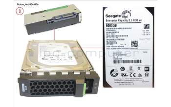 Fujitsu HD SATA 6G 6TB 7.2K 512E HOT PL 3.5\' BC para Fujitsu Primergy RX1330 M3