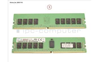 Fujitsu 8GB (1X8GB) 2RX8 DDR4-2400 R ECC para Fujitsu Primergy RX2560 M2