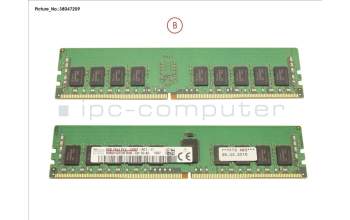 Fujitsu 8GB (1X8GB) 1RX4 DDR4-2400 R ECC para Fujitsu Primergy CX2570 M2