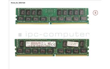 Fujitsu 16GB (1X16GB) 2RX4 DDR4-2400 R ECC para Fujitsu Primergy CX2550 M2
