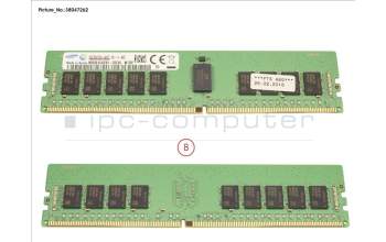 Fujitsu 8GB (1X8GB) 2RX8 DDR4-2400 R ECC para Fujitsu Primergy BX2560 M2