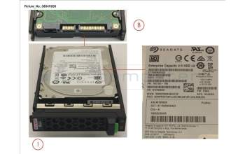 Fujitsu Fujitsu HD SATA 6G 1TB 7.2K HOT PL 2.5\" BC 512n para Fujitsu Primergy RX2520 M5