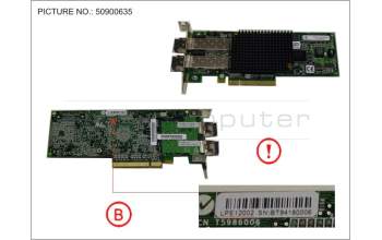 Fujitsu FC CTRL 8GBIT/S LPE12002 MMF LC LP para Fujitsu Primergy CX2550 M2